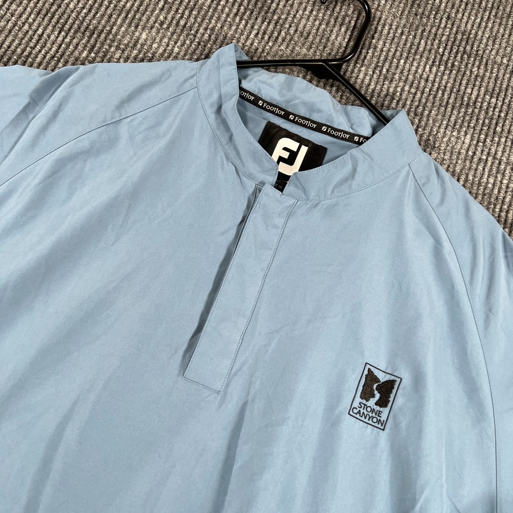 FootJoy Windbreaker Pullover Mens XL Blue Long Sleeve Golf Jacket Outdoor Casual